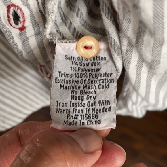 JOHNNY WAS 3J Workshop Embroidered Button Down Top - Picture 9 of 13